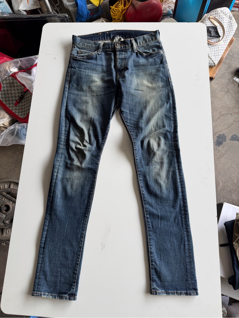 Slim Fit Men's Denim Jeans in Faded Blue